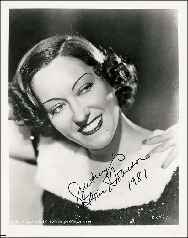 Lot 739 Gloria Swanson Signed Photograph