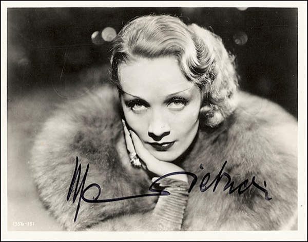 Lot 843 Marlene Dietrich Signed Photograph