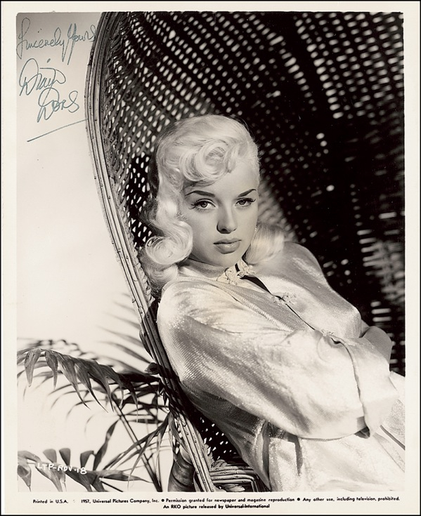 Lot 846 Diana Dors Signed Photograph