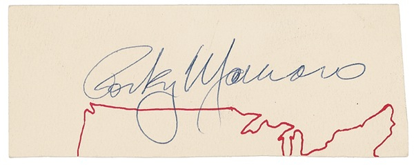 Lot 1342 Rocky Marciano Signature