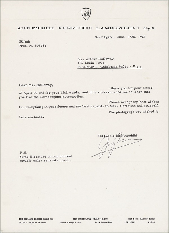 Lot 262 Ferruccio Lamborghini: He gave hope to a million mid-life crises