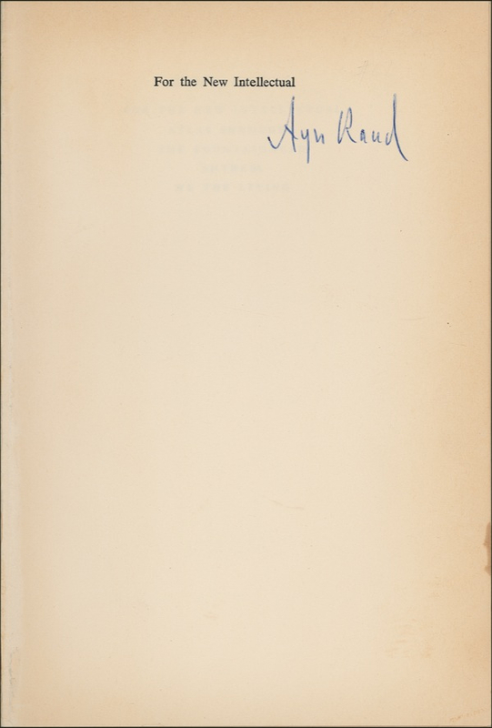 Lot 535 Ayn Rand Book