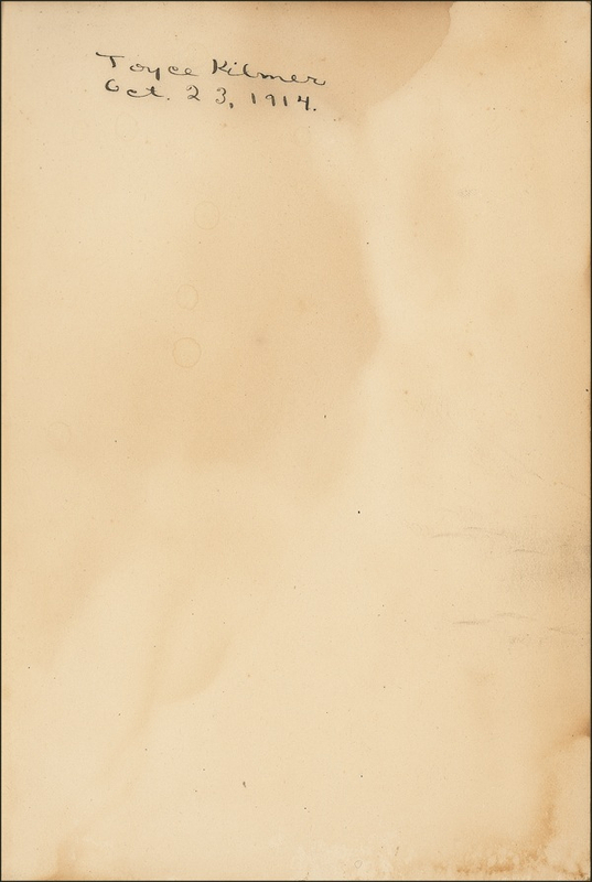 Lot 508 Joyce Kilmer: Including his best-known poem