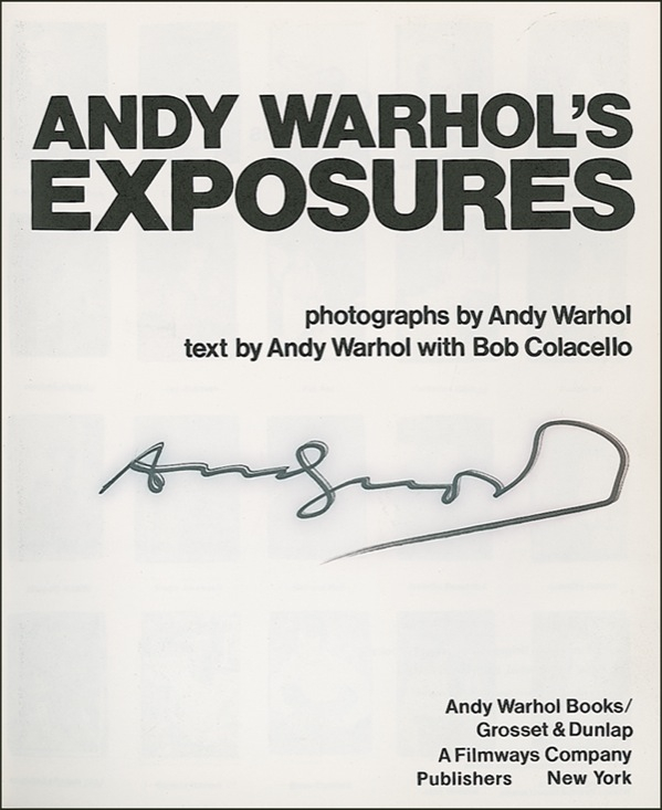 Lot 550 Andy Warhol Book