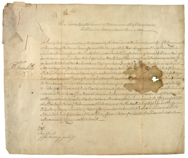 Lot 230 Benjamin Franklin Signed Document
