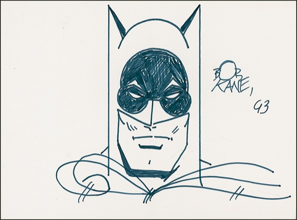 Lot 578 Bob Kane Sketch