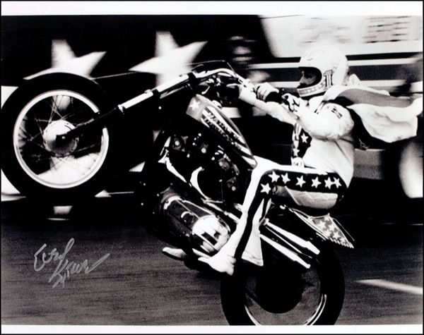 Lot 1302 Evel Knievel Signed Photograph