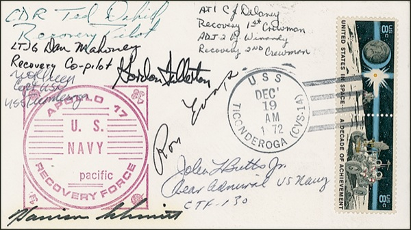 Lot 418 Apollo 17 Commemorative Postal Cover