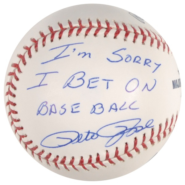 Lot 1413 Pete Rose: Rose apology ball