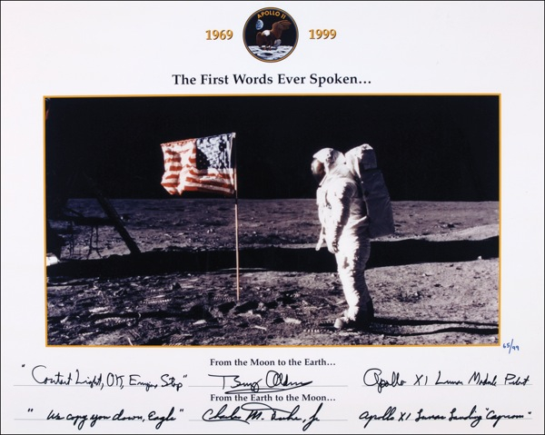 Lot 412 Apollo 11: Aldrin and Duke Signed Photograph