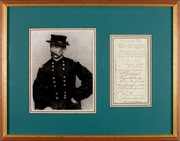 Lot 351 Philip Sheridan and Alfred Terry Endorsements