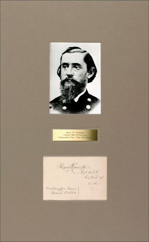 Lot 318 Henry B. Carrington Signature
