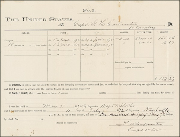 Lot 316 Louis H. Carpenter Signed Document