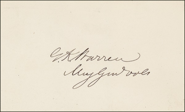 Lot 366 Gouverneur K. Warren Signature