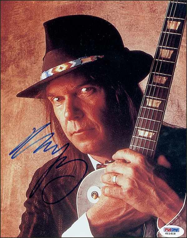 Lot 751 Neil Young Signed Photograph
