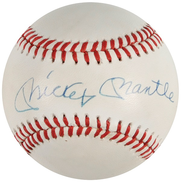 Lot 1334 Mickey Mantle Baseball