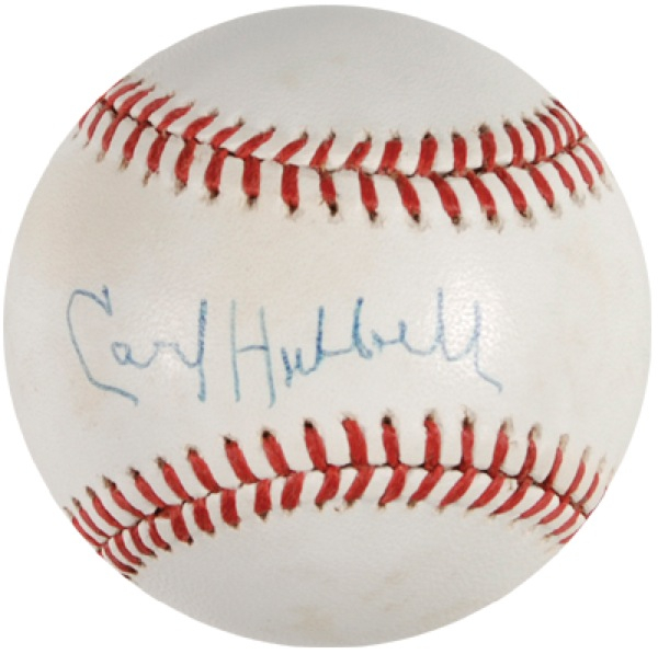 Lot 1285 Carl Hubbell Baseball