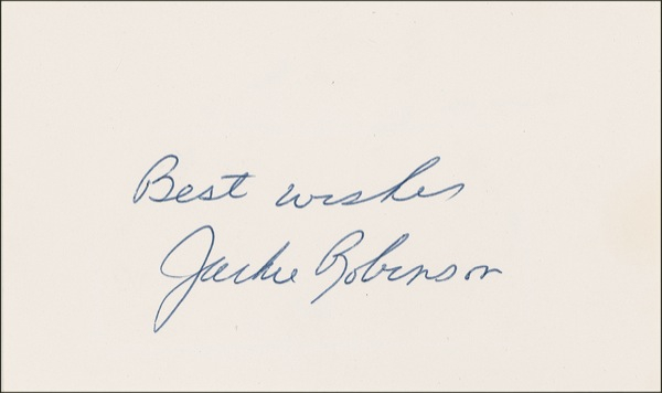 Lot 1404 Jackie Robinson Signature