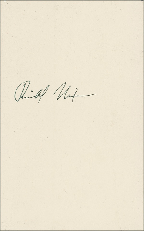 Lot 106 Richard Nixon Signature