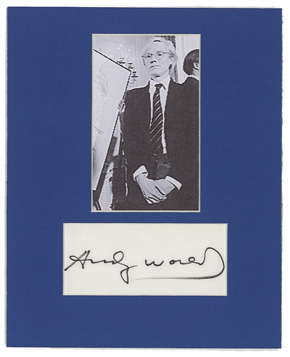 Lot 551 Andy Warhol Signature