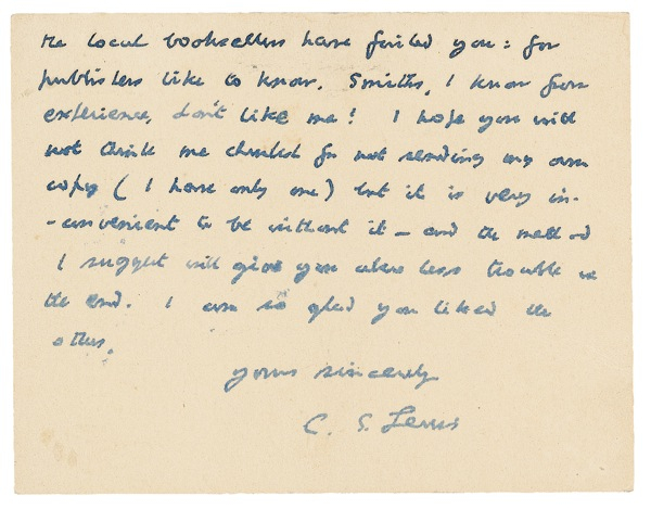 Lot 515 C. S. Lewis: Mentioning The Silent Planet, The Pilgrim?s Progress, and The Screwtape Letters