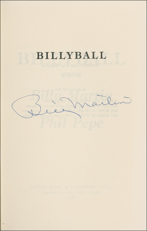 Lot 1350 Billy Martin Book
