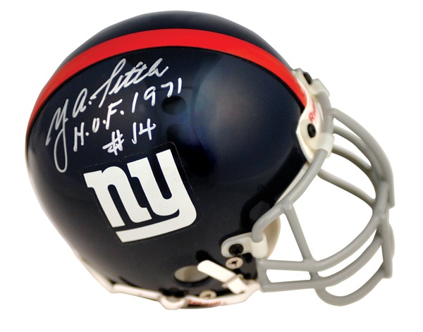 Lot 1451 Y. A. Tittle Football Helmet