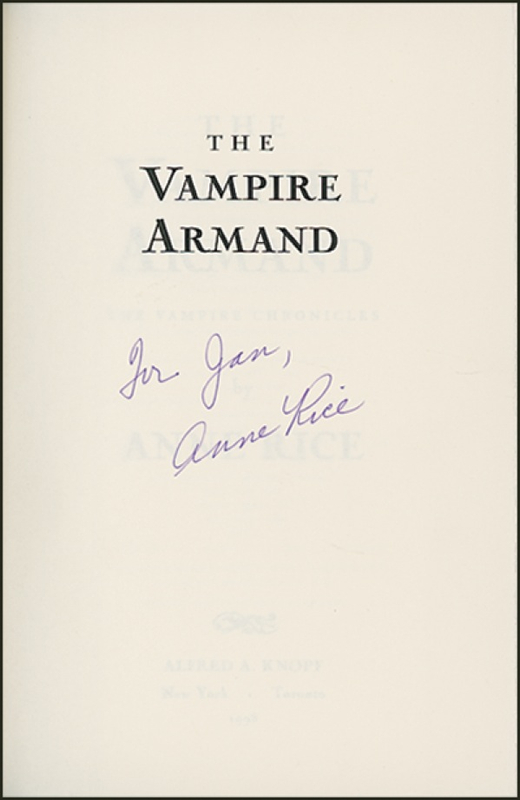 Lot 538 Anne Rice Group Lot