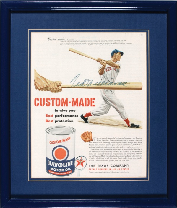 Lot 1470 Ted Williams Magazine Ad