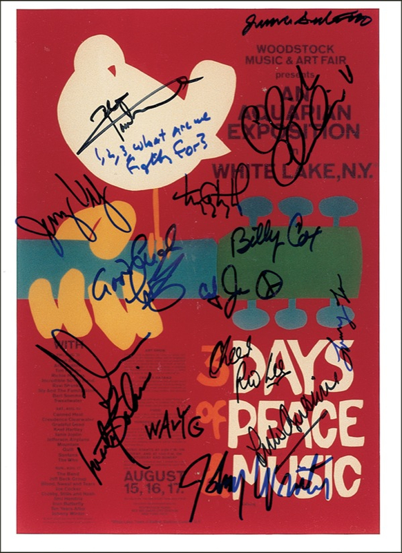 Lot 749 Woodstock Signed Photograph