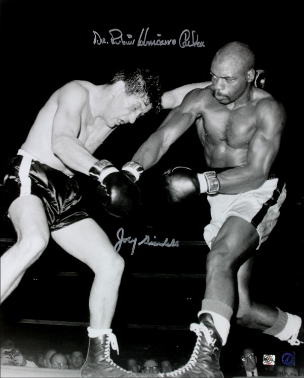 Lot 1203 Rubin “Hurricane” Carter and Joey Giardello Signed Photograph