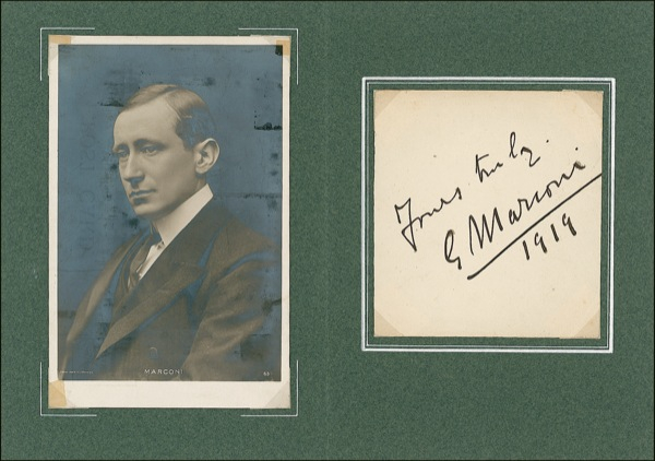 Lot 267 Guglielmo Marconi Signature