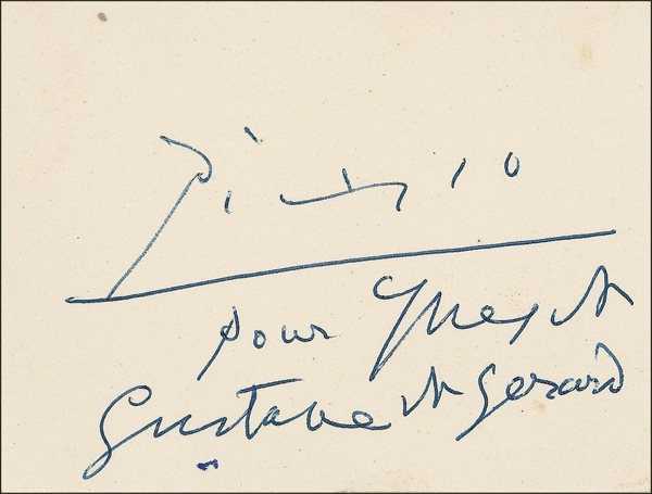 Lot 533 Pablo Picasso Signature