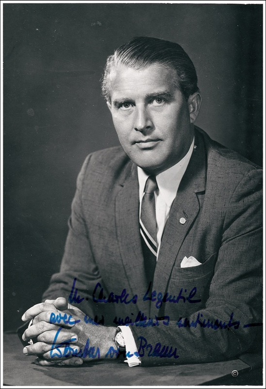 Lot 468 Wernher von Braun Signed Photograph