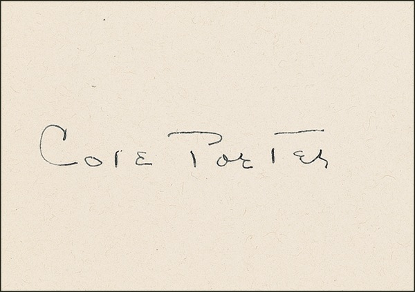 Lot 714 Cole Porter Signature
