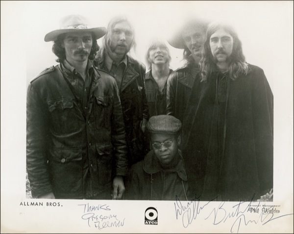 Lot 602 Allman Brothers Signed Photograph