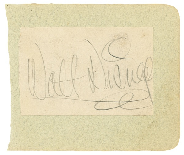 Lot 568 Walt Disney Signature