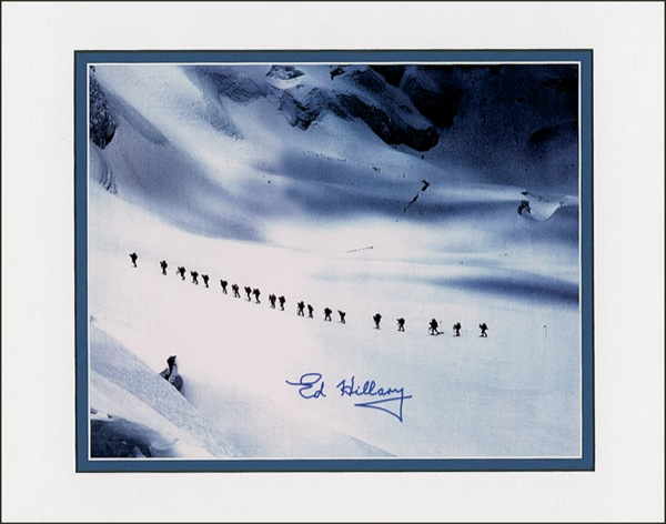 Lot 243 Edmund Hillary Signed Photograph