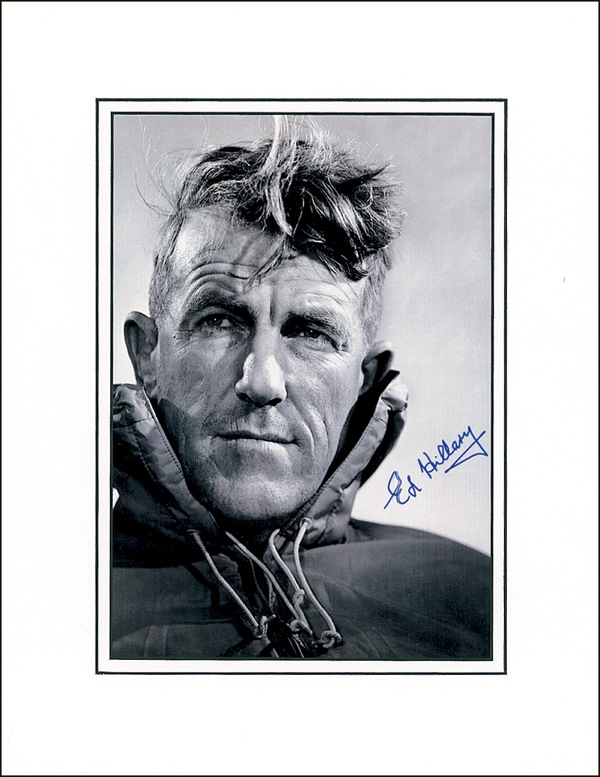 Lot 244 Edmund Hillary Signed Photograph