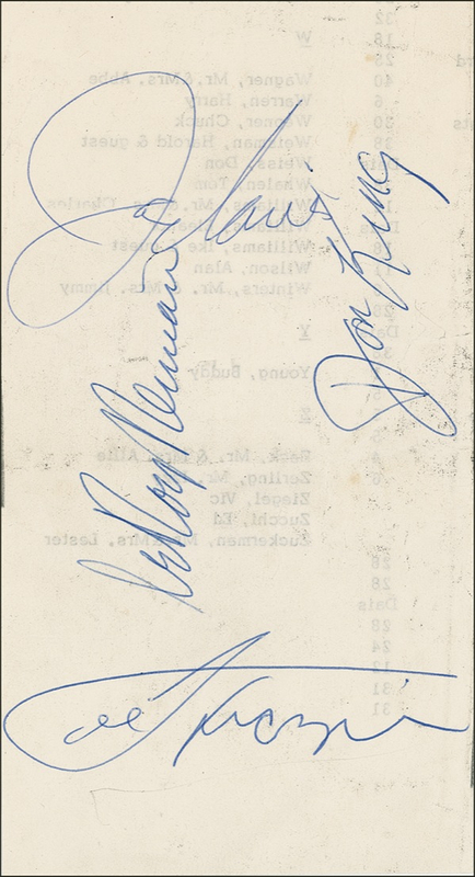 Lot 1325 Joe Louis and Joe Frazier Signature