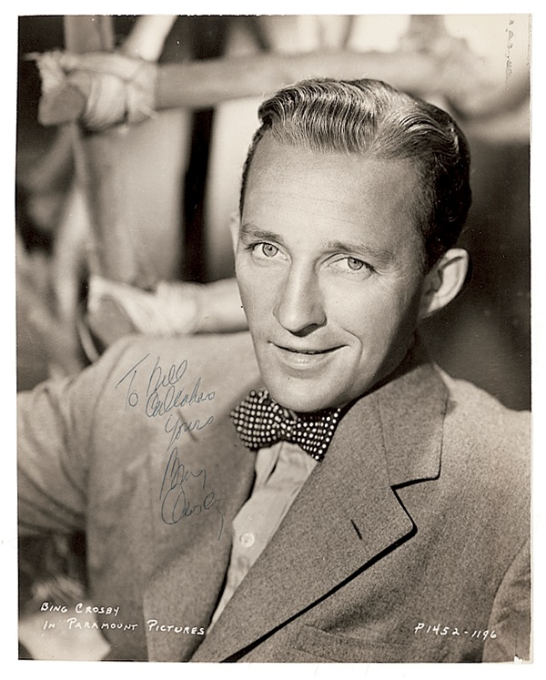 Lot 831 Bing Crosby Signed Photograph