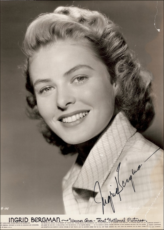 Lot 782 Ingrid Bergman Signed Photograph