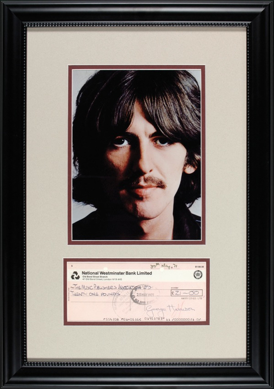 Lot 611 Beatles: Harrison, George Check