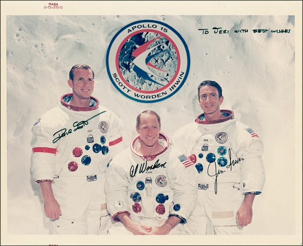 Lot 417 Apollo 15 Signed Photograph