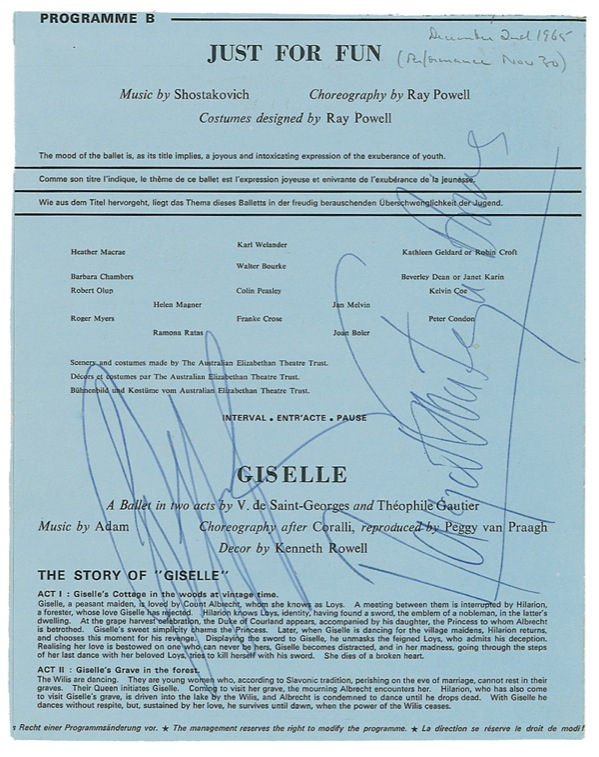 Lot 1003 Rudolf Nureyev and Margot Fonteyn Program