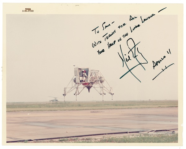 Lot 427 Neil Armstrong: An Apollo 11 “rehearsal”