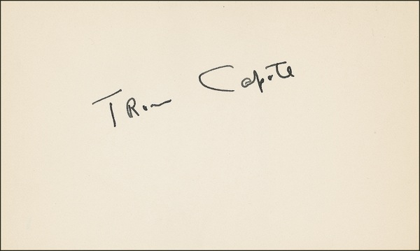 Lot 479 Truman Capote Signature