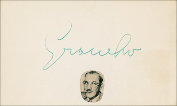 Lot 989 Groucho Marx Signature