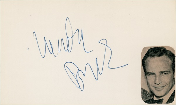 Lot 801 Marlon Brando Signature
