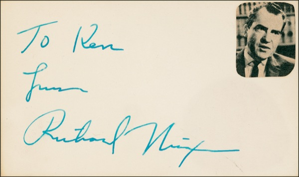 Lot 110 Richard Nixon Signature
